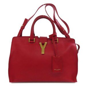 SAINT LAURENT Red Leather Bag